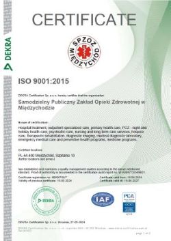 Certyficate ISO 9001:2015